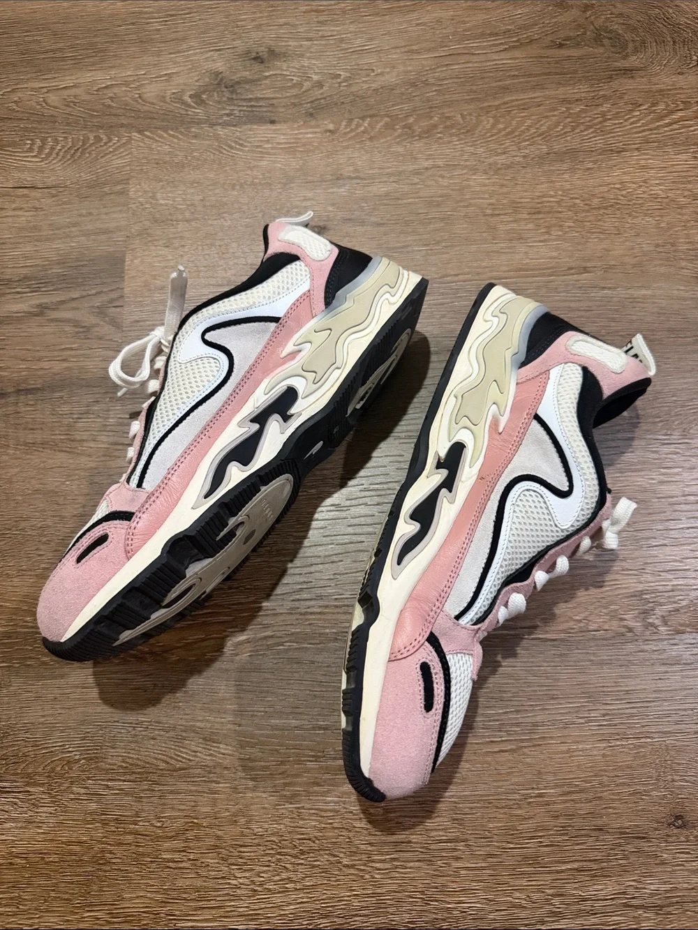 Sandro Flame Sneakers Pink White Black Women’s US 7.5 - Picture 5 of 13